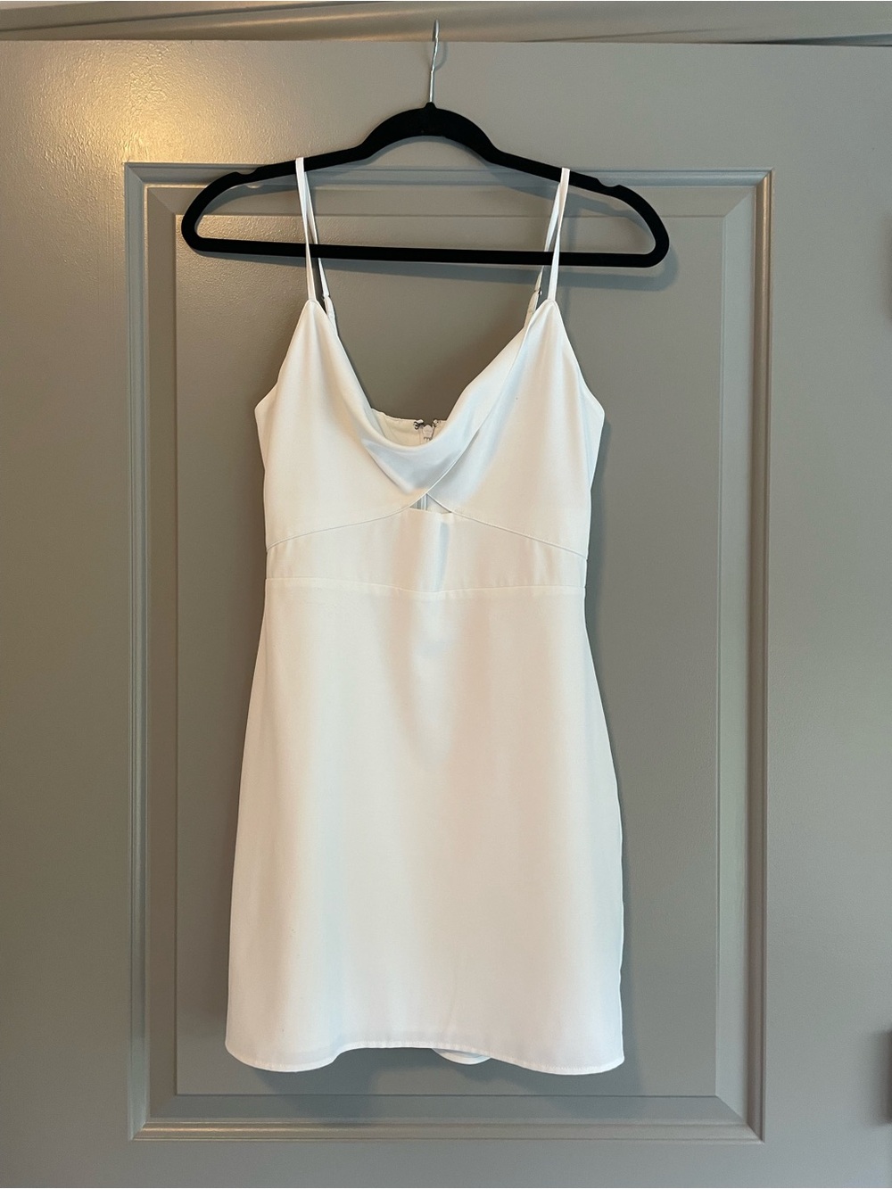 Abercrombie & Fitch White Slip Dress with Thin Straps